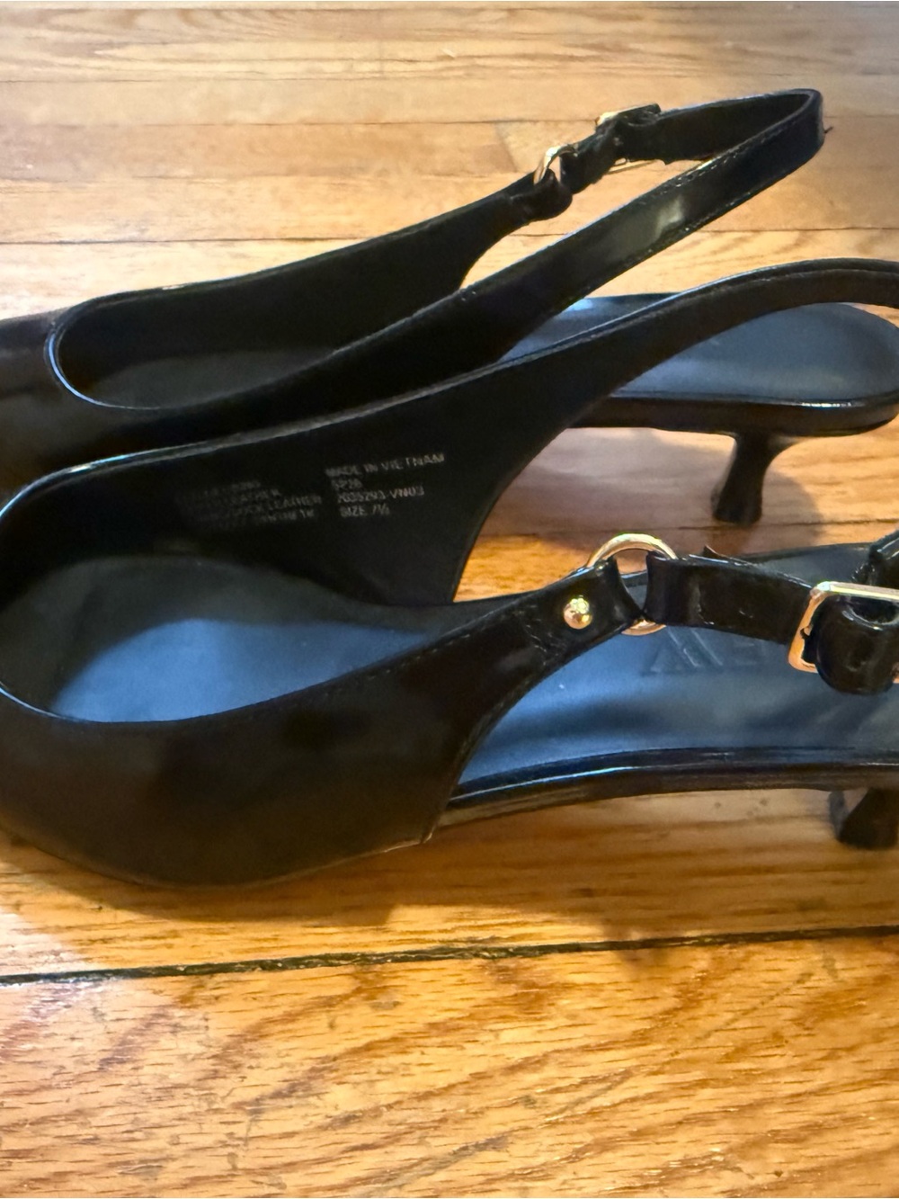 Black J. Crew Slingback Kitten Heel Pumps - Women 7.5